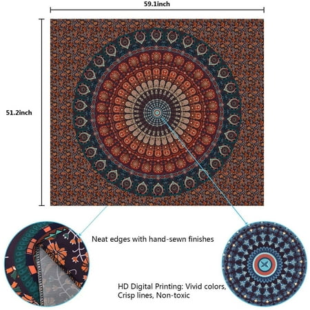 Brown Mandala Tapestry and Golden Blue White Mandala Tapestry Bundle Sales Brown Mandala Tapestry and Golden Blue White Mandala Tapestry Bundle Sales